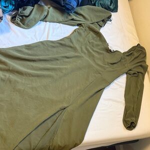 Forever 21 Olive Green Midi Dress